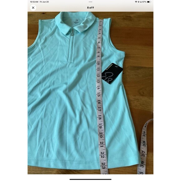 Emerald 18 Top Women S Blue Golf Club Sleeveless Wicking UPF 50 Stretch - Picture 8 of 9